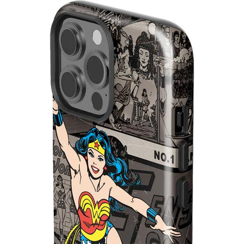 DC Comics Wonder Woman Vintage pose pattern iPhone 13 Pro Max Impact Case