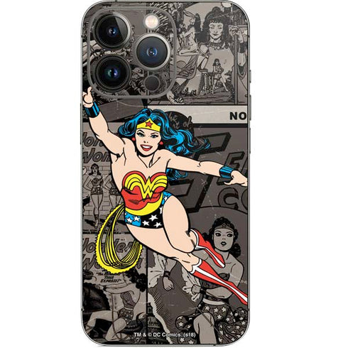 DC Comics Wonder Woman Vintage pose pattern iPhone 13 Pro Skin