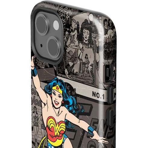 DC Comics Wonder Woman Vintage pose pattern iPhone 15 Impact Case