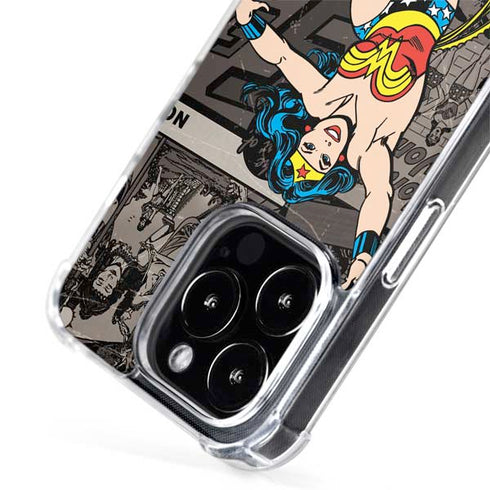 DC Comics Wonder Woman Vintage pose pattern iPhone 15 Pro MagSafe Case