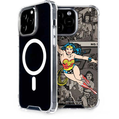 DC Comics Wonder Woman Vintage pose pattern iPhone 15 Pro Max MagSafe Case