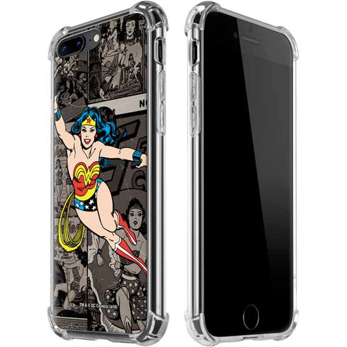 DC Comics Wonder Woman Vintage pose pattern iPhone 7/8 Plus Clear Case
