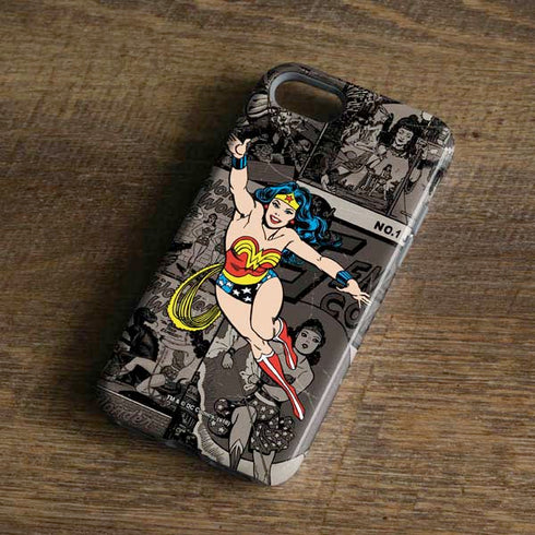 DC Comics Wonder Woman Vintage pose pattern iPhone 7 Pro Case