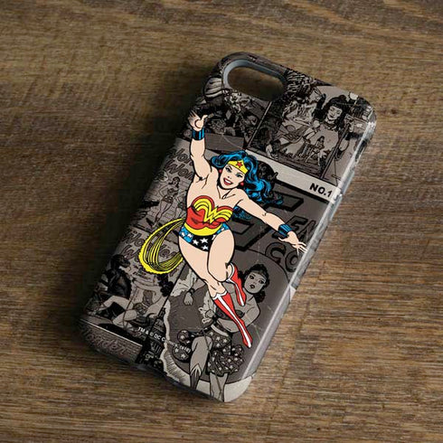 DC Comics Wonder Woman Vintage pose pattern iPhone 8 Pro Case