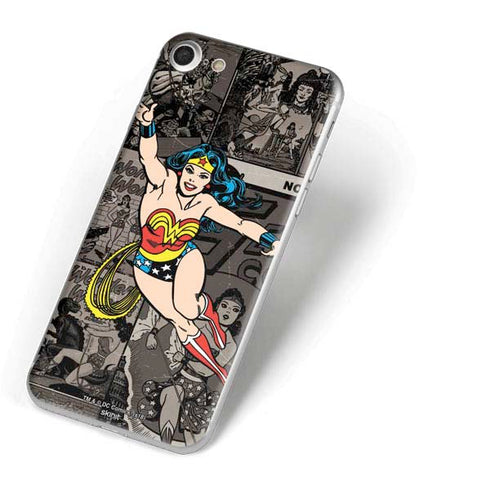 DC Comics Wonder Woman Vintage pose pattern iPhone 8 Skin