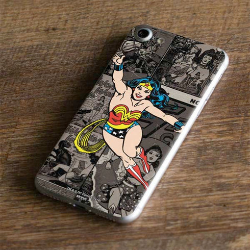 DC Comics Wonder Woman Vintage pose pattern iPhone 8 Skin