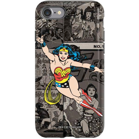 DC Comics Wonder Woman Vintage pose pattern iPhone SE (2nd & 3rd Gen) Pro Case