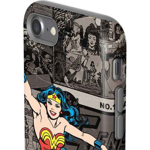 DC Comics Wonder Woman Vintage pose pattern iPhone SE (2nd & 3rd Gen) Pro Case