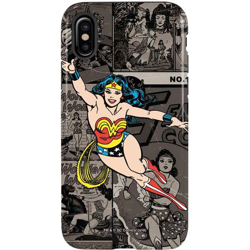 DC Comics Wonder Woman Vintage pose pattern iPhone X Pro Case