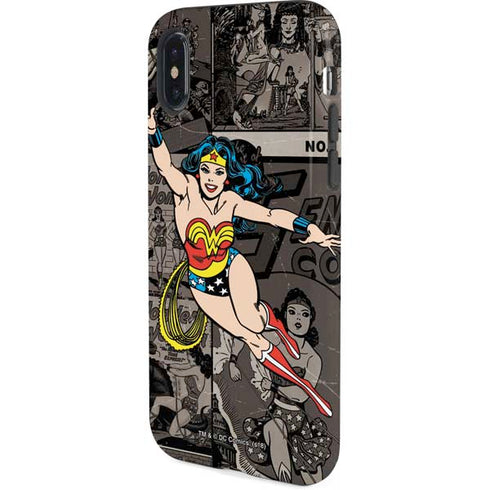 DC Comics Wonder Woman Vintage pose pattern iPhone X Pro Case