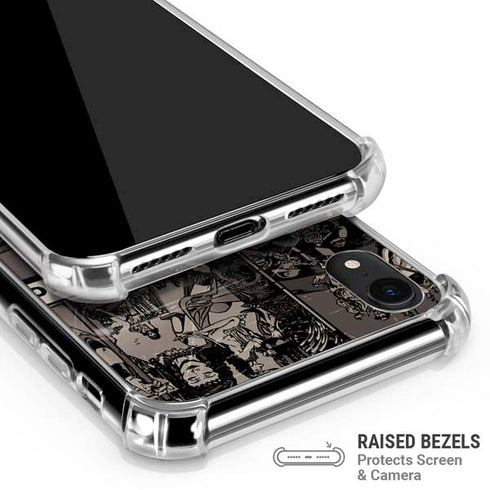 DC Comics Wonder Woman Vintage pose pattern iPhone XR Clear Case