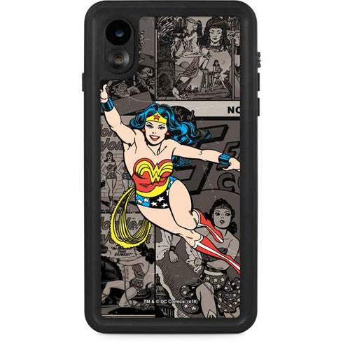 DC Comics Wonder Woman Vintage pose pattern iPhone XR Waterproof Case