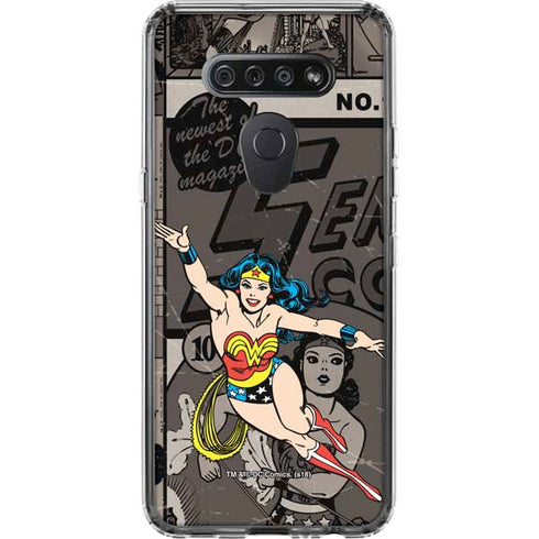 DC Comics Wonder Woman Vintage pose pattern LG K51/Q51 Clear Case