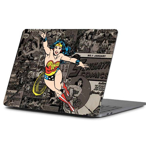 DC Comics Wonder Woman Vintage pose pattern Apple MacBook Pro 13-inch Skin