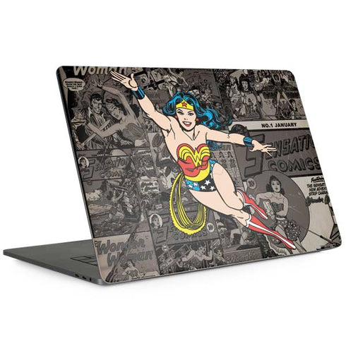 DC Comics Wonder Woman Vintage pose pattern Apple MacBook Pro 15-inch Skin