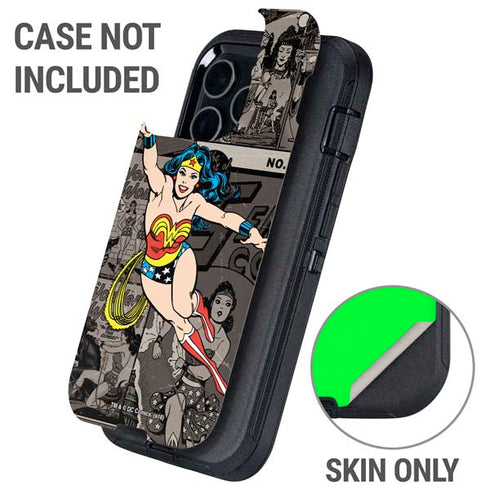 DC Comics Wonder Woman Vintage pose pattern Otterbox Defender iPhone Skin