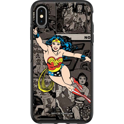 DC Comics Wonder Woman Vintage pose pattern Otterbox Symmetry iPhone Skin