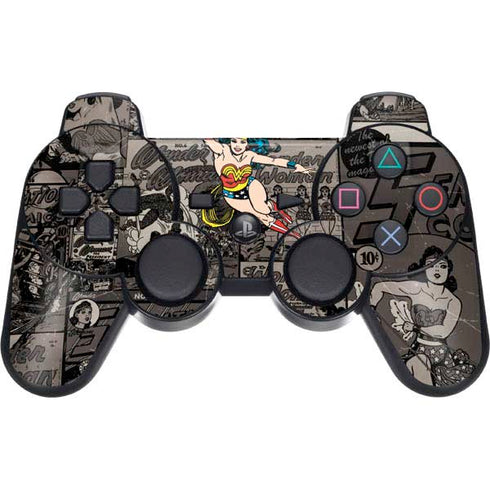 DC Comics Wonder Woman Vintage pose pattern PS3 Dual Shock wireless controller Skin