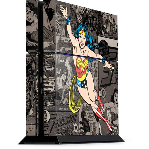 DC Comics Wonder Woman Vintage pose pattern PS4 Console Skin