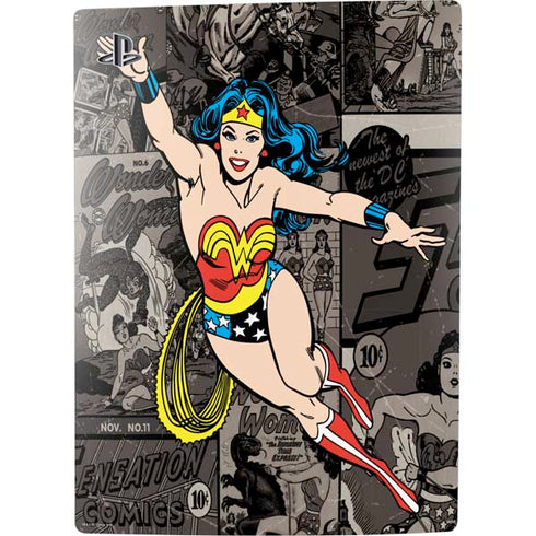 DC Comics Wonder Woman Vintage pose pattern PS5 Console Skin