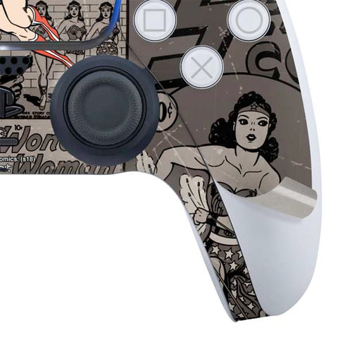 DC Comics Wonder Woman Vintage pose pattern PS5 Slim Digital Edition Bundle Skin