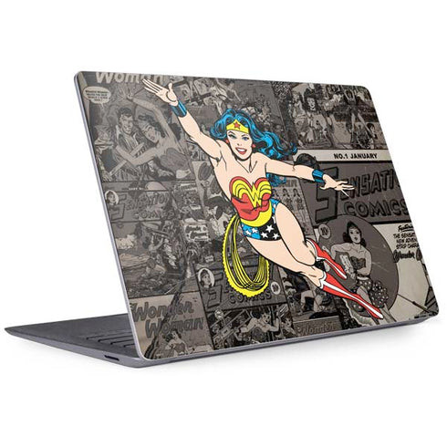 DC Comics Wonder Woman Vintage pose pattern Surface Laptop 3 13.5in Skin