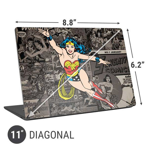 DC Comics Wonder Woman Vintage pose pattern Universal Laptop 11in (8.8 x 6.2in) Skin