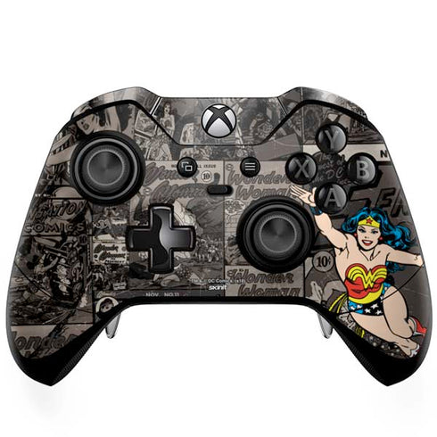 DC Comics Wonder Woman Vintage pose pattern Xbox One Elite Controller Skin