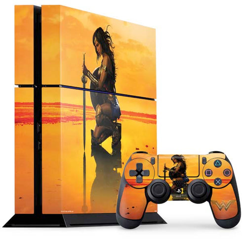 DC Comics Wonder Woman Character Movie Poster PS4 Console and Controller Bundle Skin