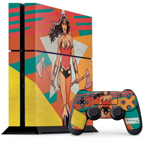 DC Comics Wonder Woman New 52 Comic Cover #23 Art By Cliff Chiang PS4 Console and Controller Bundle Skin