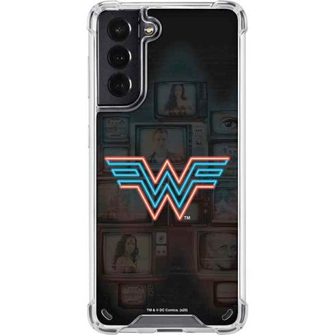 Wonder Woman 1984 (2020) Neon Logo Galaxy S21 5G Clear Case