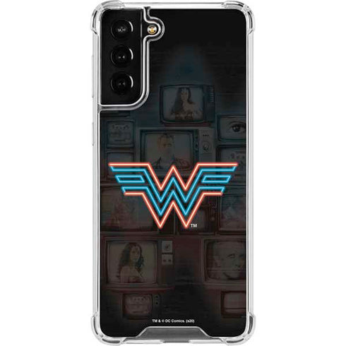 Wonder Woman 1984 (2020) Neon Logo Galaxy S21 FE Clear Case