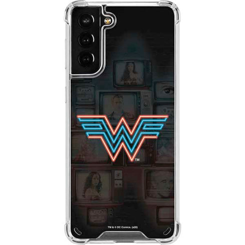 Wonder Woman 1984 (2020) Neon Logo Galaxy S21 Plus 5G Clear Case