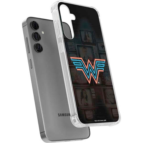 Wonder Woman 1984 (2020) Neon Logo Galaxy S24 Plus Clear Case