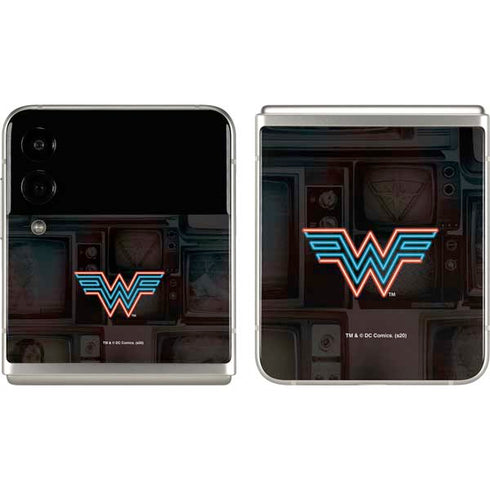 Wonder Woman 1984 (2020) Neon Logo Galaxy Z Flip3 5G Skin