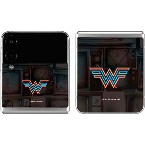 Wonder Woman 1984 (2020) Neon Logo Galaxy Z Flip4 5G Skin