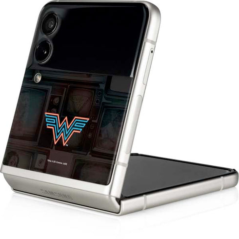 Wonder Woman 1984 (2020) Neon Logo Galaxy Z Flip4 5G Skin