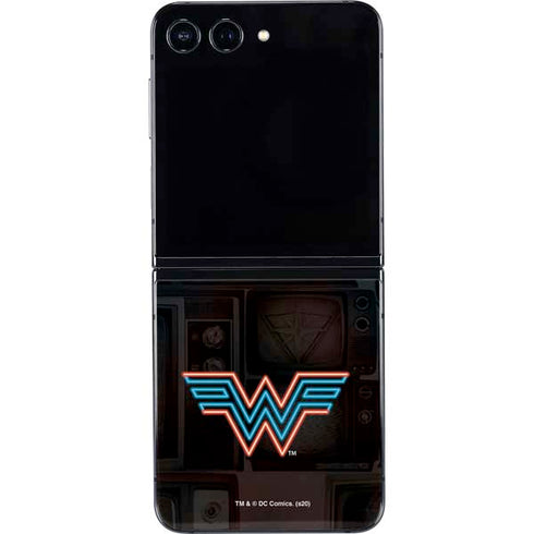 Wonder Woman 1984 (2020) Neon Logo Galaxy Z Flip5 5G Skin