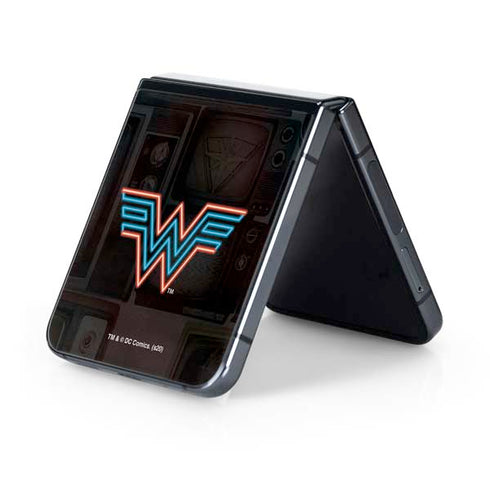 Wonder Woman 1984 (2020) Neon Logo Galaxy Z Flip5 5G Skin