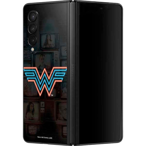 Wonder Woman 1984 (2020) Neon Logo Galaxy Z Fold3 5G Skin