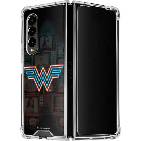 Wonder Woman 1984 (2020) Neon Logo Galaxy Z Fold4 5G Clear Case