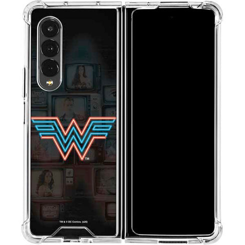 Wonder Woman 1984 (2020) Neon Logo Galaxy Z Fold4 5G Clear Case