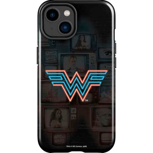 Wonder Woman 1984 (2020) Neon Logo iPhone 15 Plus Impact Case