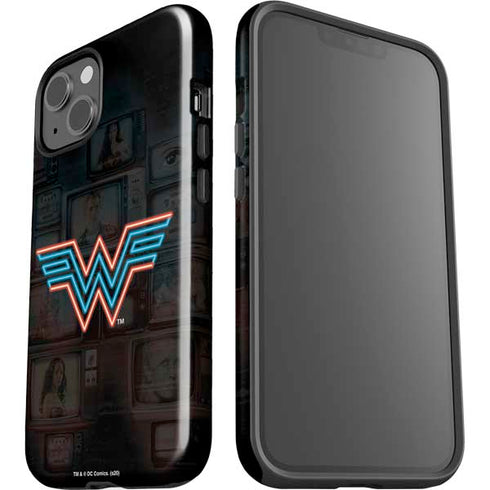Wonder Woman 1984 (2020) Neon Logo iPhone 15 Plus Impact Case