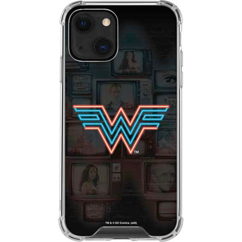 Wonder Woman 1984 (2020) Neon Logo iPhone 14 Plus Clear Case