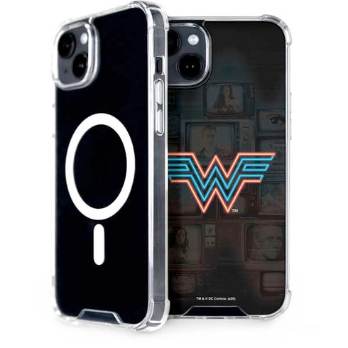 Wonder Woman 1984 (2020) Neon Logo iPhone 14 Plus MagSafe Case