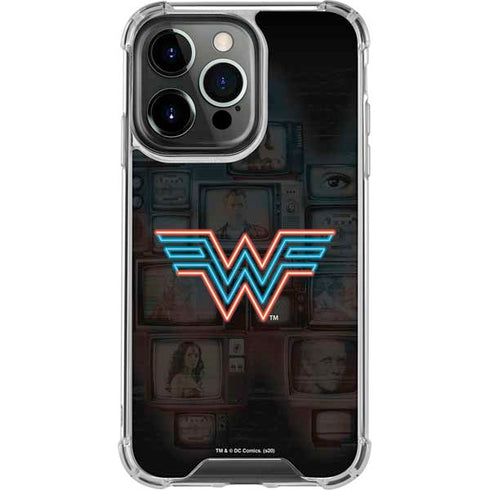 Wonder Woman 1984 (2020) Neon Logo iPhone 14 Pro Clear Case