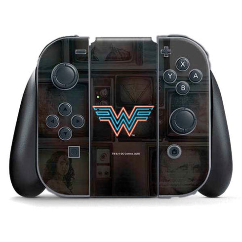 Wonder Woman 1984 (2020) Neon Logo Nintendo Switch (2017-2021) Joy-Con Controller Skin