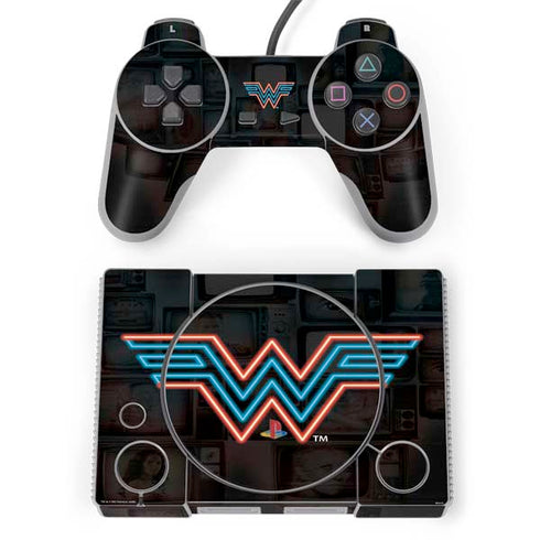 Wonder Woman 1984 (2020) Neon Logo PlayStation Classic Bundle Skin