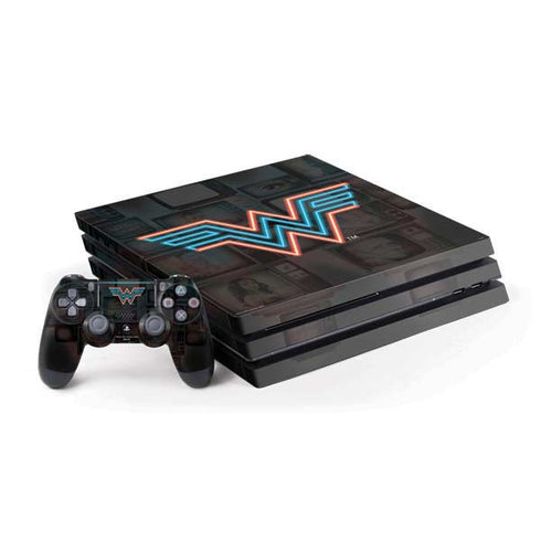 Wonder Woman 1984 (2020) Neon Logo PS4 Pro Bundle Skin